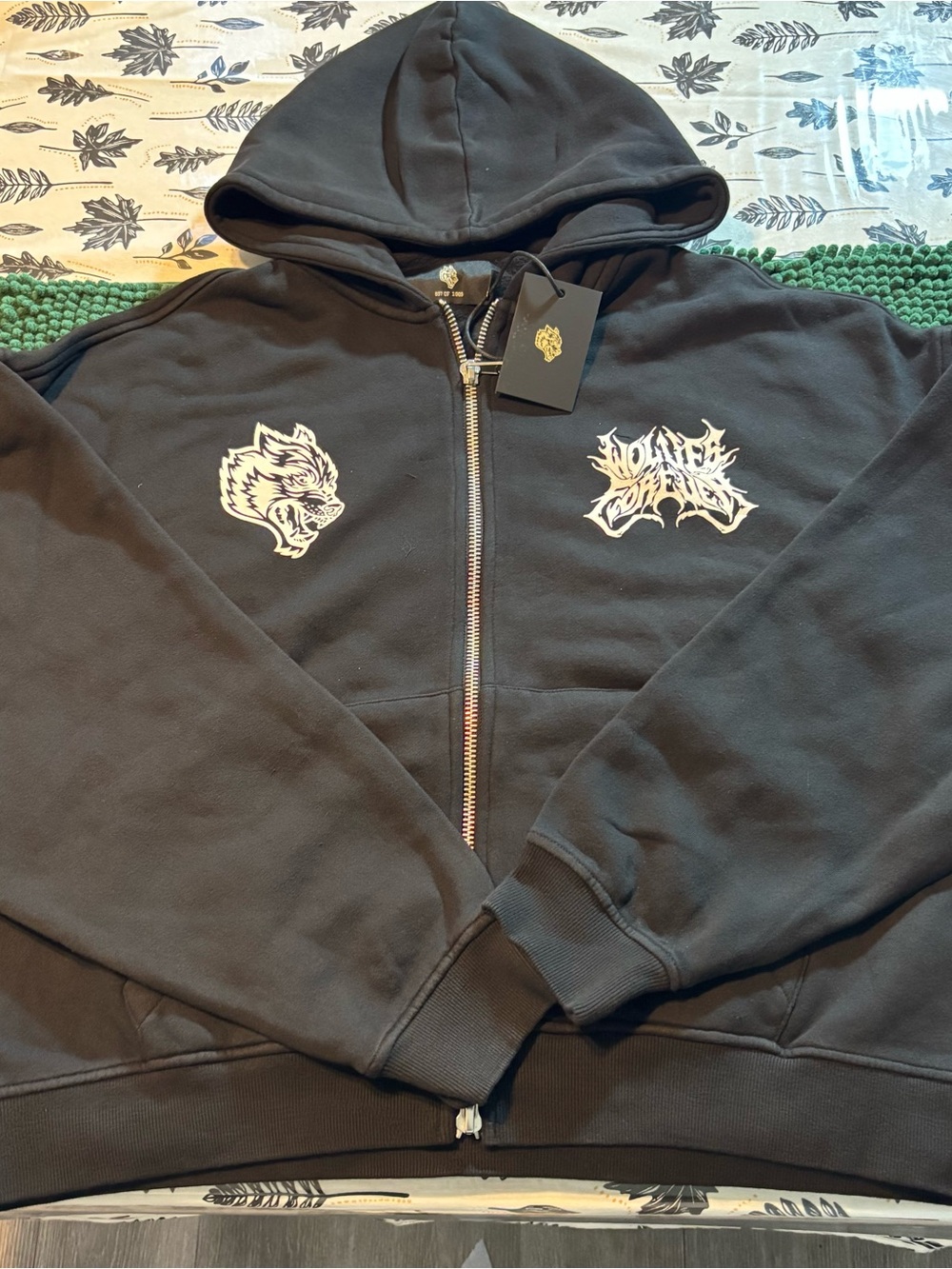 Darc Sport Black Metal Camo Double Zip Hoodie